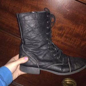 Black combat boots from rue 21